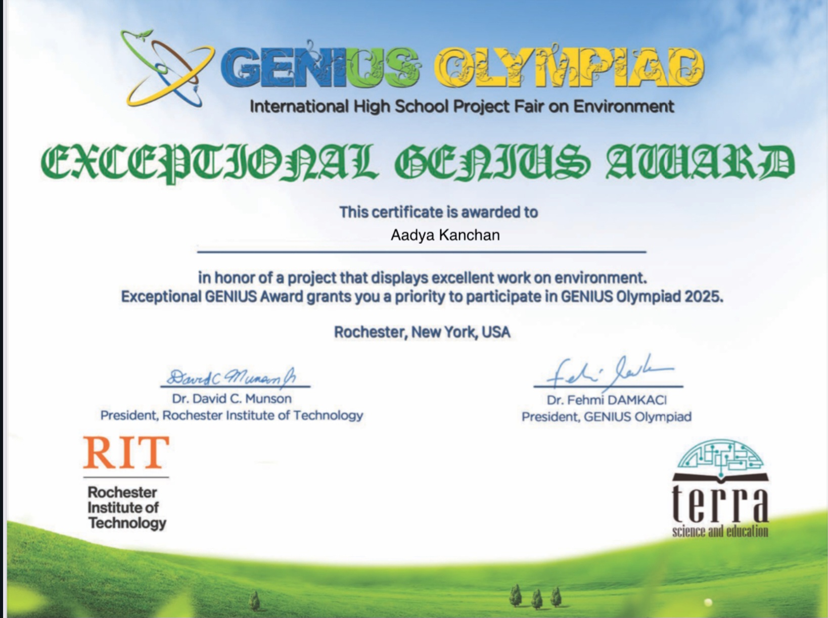 Genus International Recognition