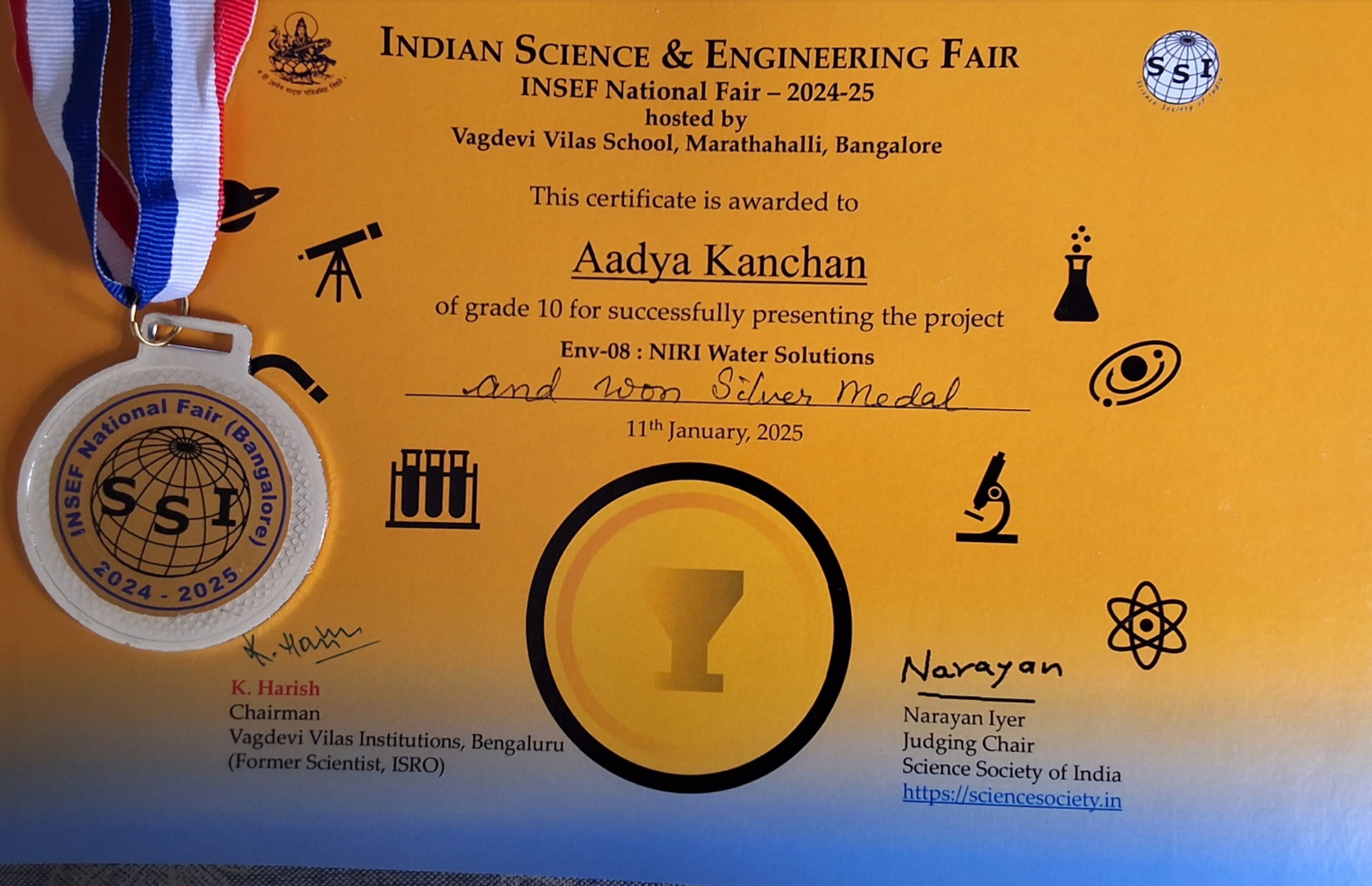 INSEF National Fair Gold Medal