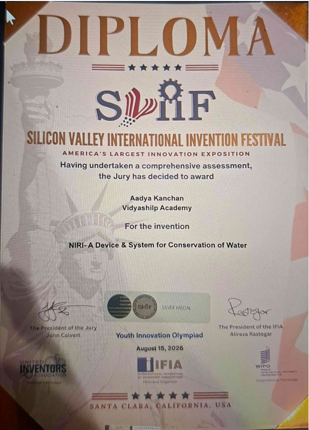 SVIIF 2026 Youth Innovation Olympiad Certificate